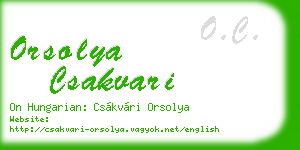 orsolya csakvari business card