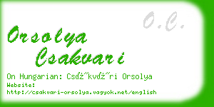 orsolya csakvari business card